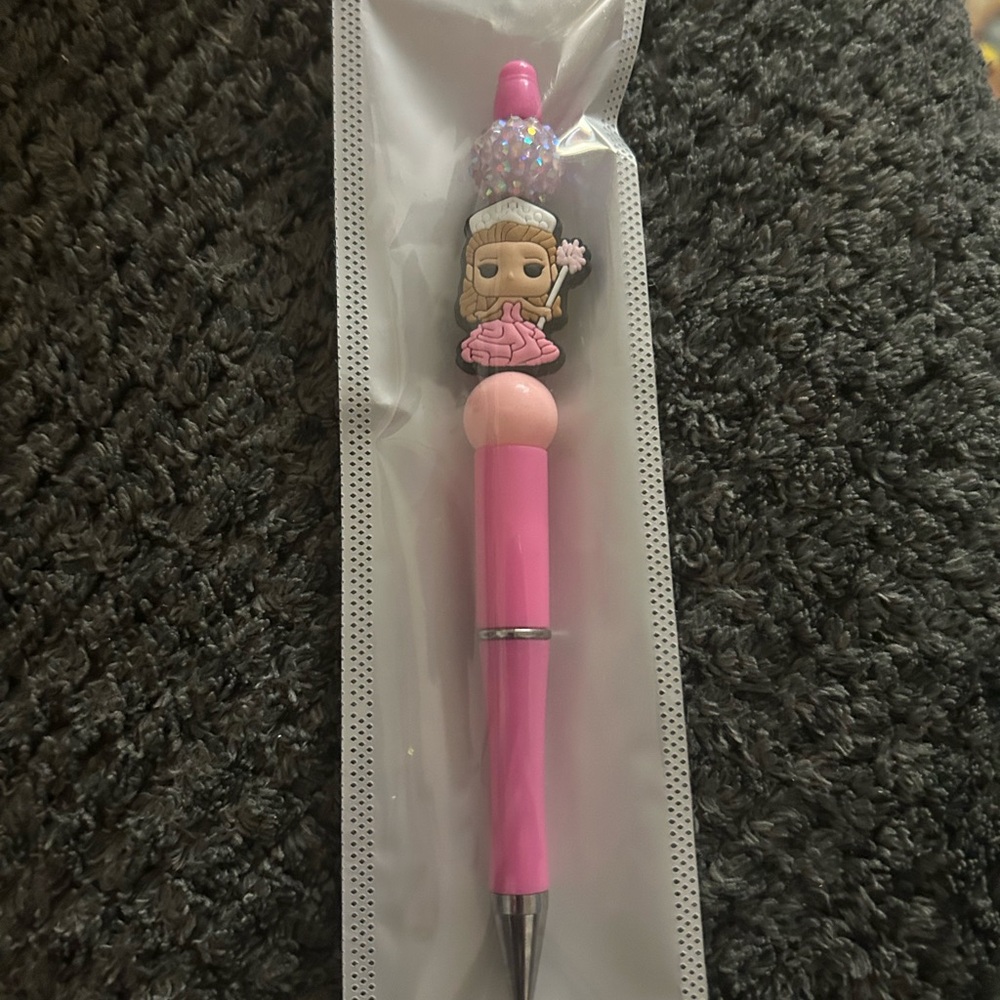 Hand Crafted Pink Glinda Character Pen